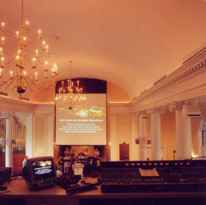 interior free christian church balcony