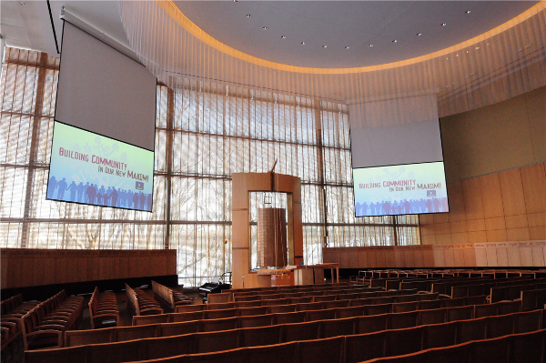 New Temple Sanctuary with Projection Screens